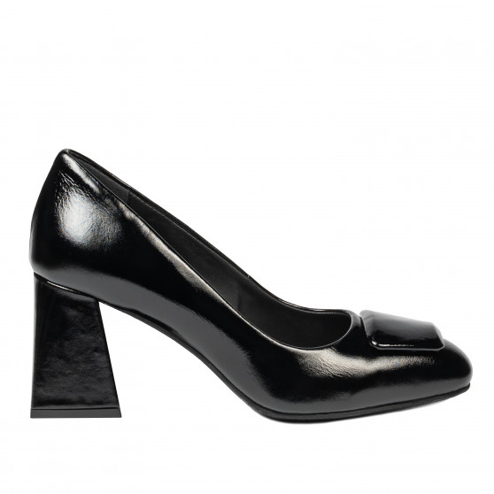 Zapatos elegantes de mujer 1324 charol negro