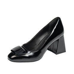 Zapatos elegantes de mujer 1324 charol negro