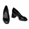 Zapatos elegantes de mujer 1324 charol negro