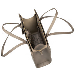 Bolso de hombro para dama 047g taupe caviar
