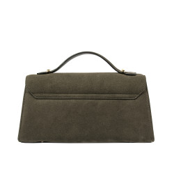 Bolso de mujer de hombro 041g gamuza oliva