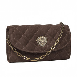 Bolso de hombro para dama 048g gamuza chocolate