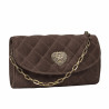 Bolso de hombro para dama 048g gamuza chocolate