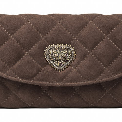 Bolso de hombro para dama 048g gamuza chocolate