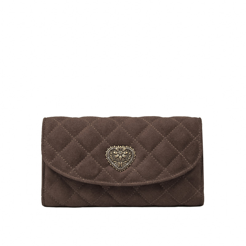 Bolso de hombro para dama 048g gamuza chocolate