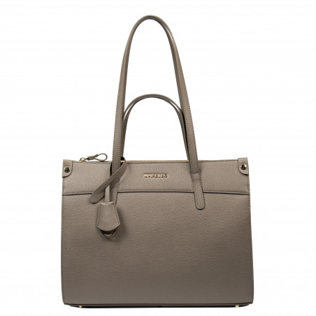 Bolso de hombro para dama 047g taupe caviar