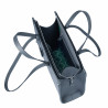 Bolso de mujer de hombro 047g 01 petróleo caviar