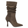 Botines de tacón para mujer 1410 ante chocolate