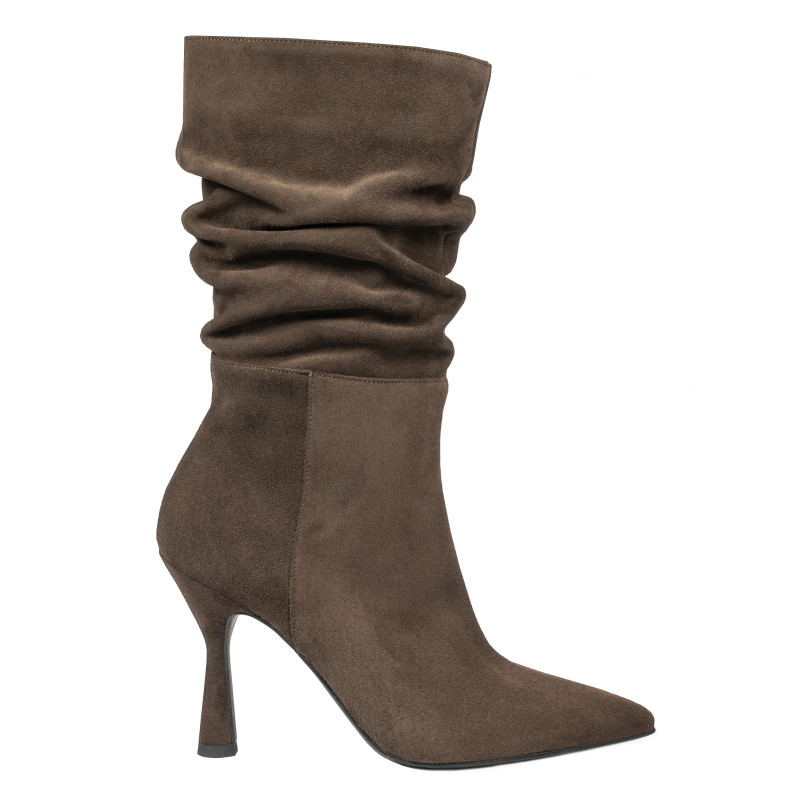Botines de tacón para mujer 1410 ante chocolate