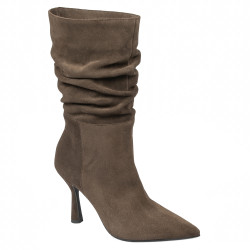 Botines de tacón para mujer 1410 ante chocolate