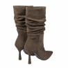 Botines de tacón para mujer 1410 ante chocolate