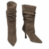 Botines de tacón para mujer 1410 ante chocolate