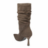 Botines de tacón para mujer 1410 ante chocolate