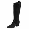 Bota de tacón para mujer 1412 negro de gamuza