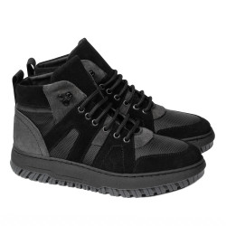 Botines adolescentes 4012 bufo negro+gris