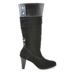 Botas de mujer 1121-1 negro+negro gamuza