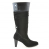 Botas de mujer 1121-1 negro+negro gamuza