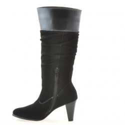 Botas de mujer 1121-1 negro+negro gamuza