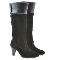 Botas de mujer 1121-1 negro+negro gamuza
