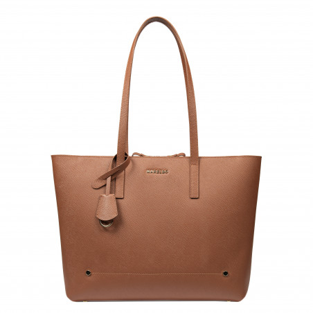 Bolso de mujer de hombro 034g safiano caramelo