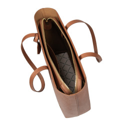 Bolso de mujer de hombro 034g safiano caramelo
