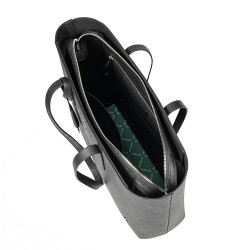 Bolso de hombro para mujer 034g 01 negro caviar