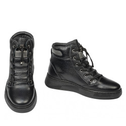 Botines adolescentes 4013 negro combinado
