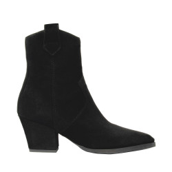 Botas de tacón para mujer 1411-1 negro terciopelo