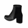 Botines con tacón mujer 1406 negro combinado