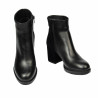 Botines con tacón mujer 1406 negro combinado