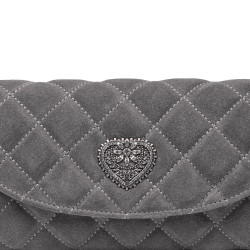 Bolso de mujer de hombro 048g 01 ante gris