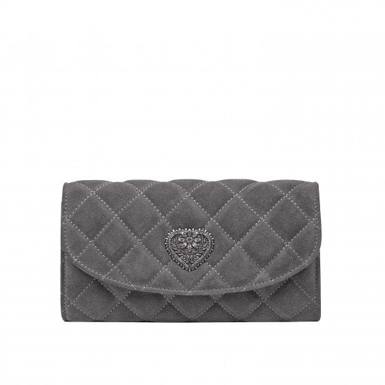 Bolso de mujer de hombro 048g 01 ante gris