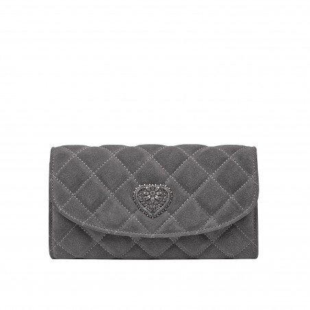 Bolso de mujer de hombro 048g 01 ante gris