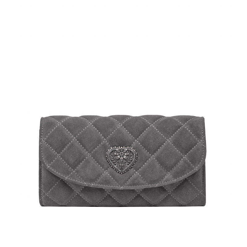 Bolso de mujer de hombro 048g 01 ante gris