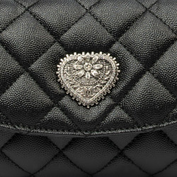 Bolso de mujer de hombro 048g 01 negro caviar