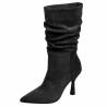 Botines con tacón para mujer 1410 negro terciopelo
