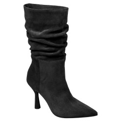 Botines con tacón para mujer 1410 negro terciopelo