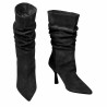 Botines con tacón para mujer 1410 negro terciopelo
