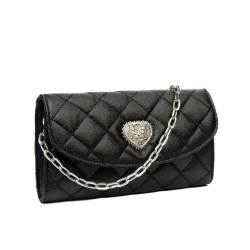 Bolso de mujer de hombro 048g 01 negro caviar