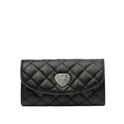 Bolso de mujer de hombro 048g 01 negro caviar