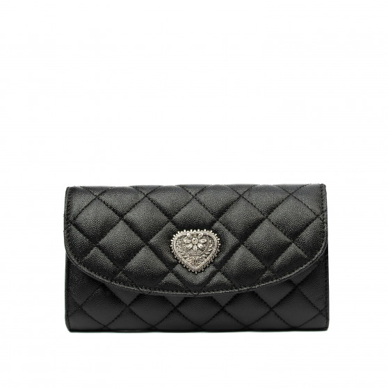 Bolso de mujer de hombro 048g 01 negro caviar
