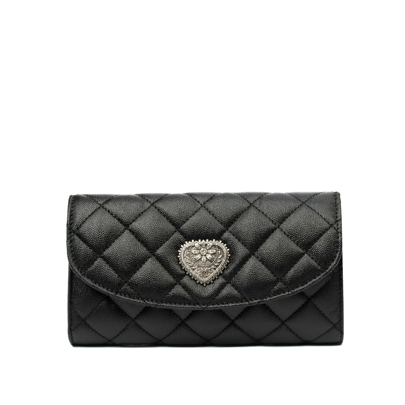 Bolso de mujer de hombro 048g 01 negro caviar