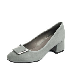 Zapatos elegantes de mujer 1321 gris terciopelo