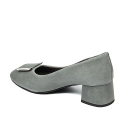 Zapatos elegantes de mujer 1321 gris terciopelo