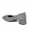 Zapatos elegantes de mujer 1321 gris terciopelo