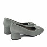Zapatos elegantes de mujer 1321 gris terciopelo