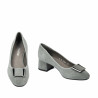 Zapatos elegantes de mujer 1321 gris terciopelo