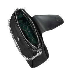 Bolso de mujer de hombro 051g 01 black camoscio