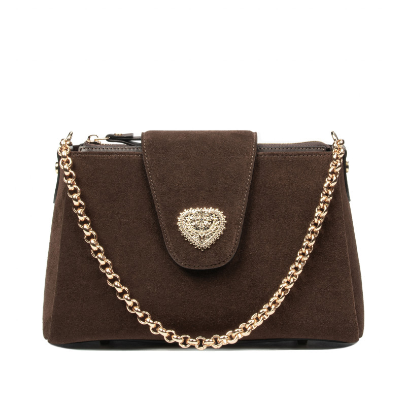 Bolso de hombro para mujer 051g gamuza chocolate