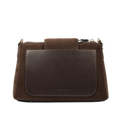 Bolso de hombro para mujer 051g gamuza chocolate